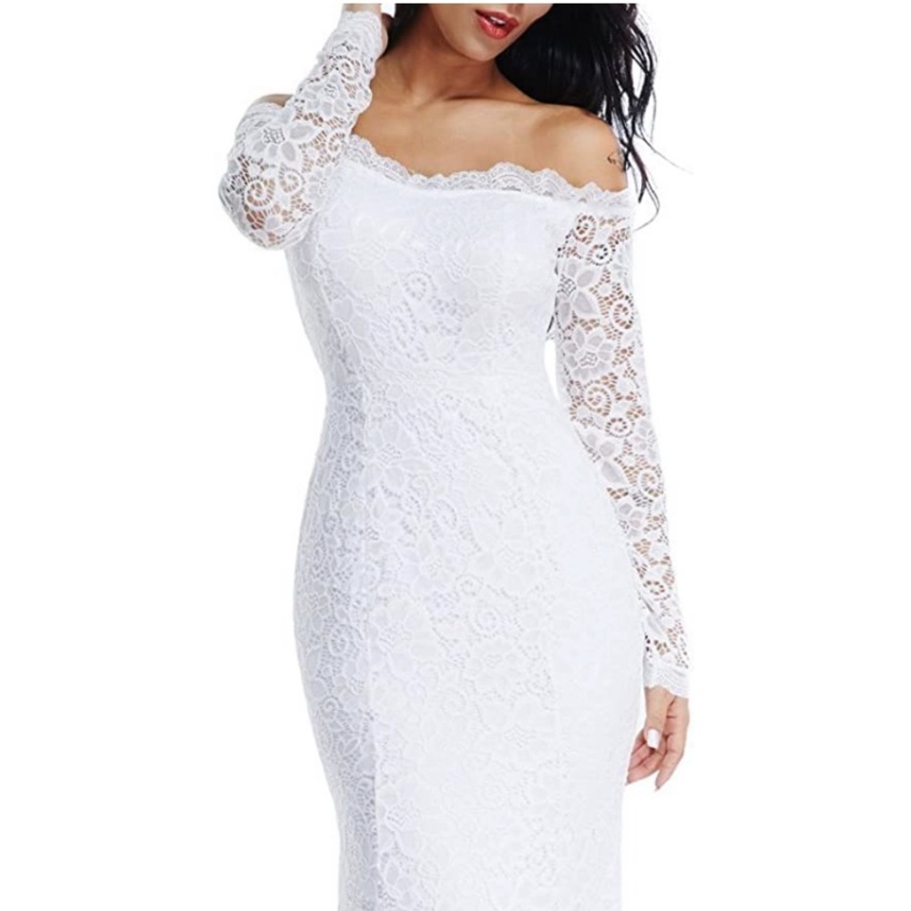 Women's Floral Lace Long Sleeve Dress NO tags 🏷